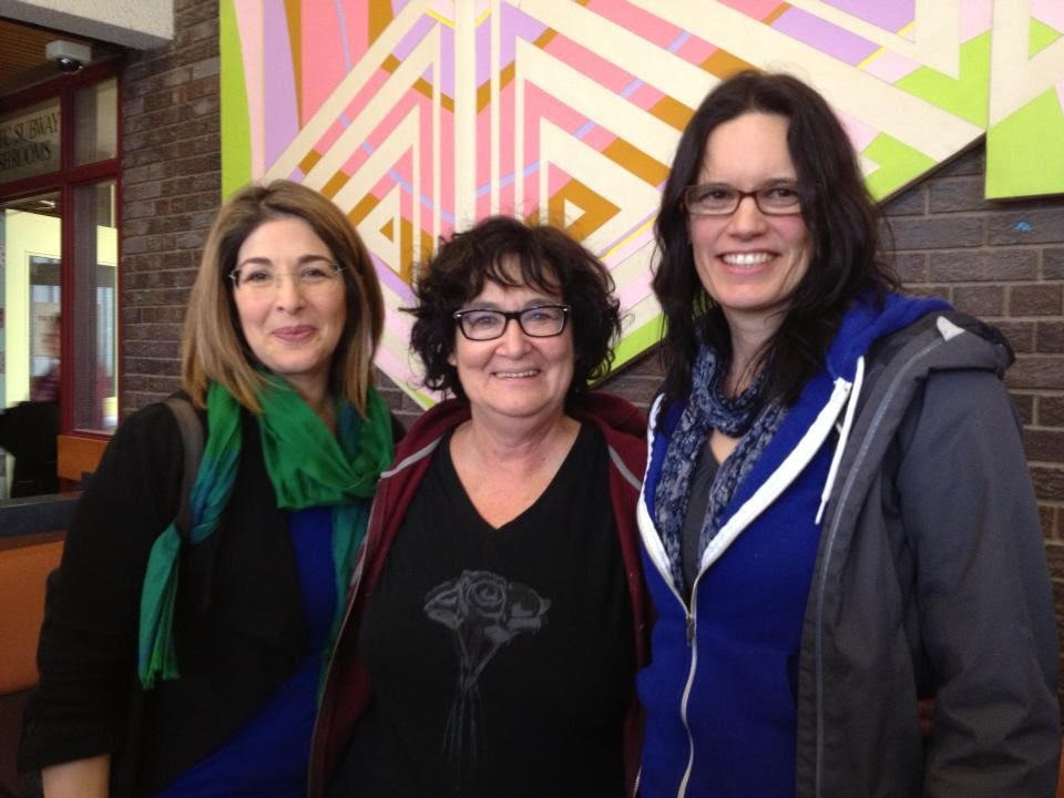 Judy Rebick (centre) with activists Naomi Klein (left) and and Leanne Betsamosake Simpson (Right)